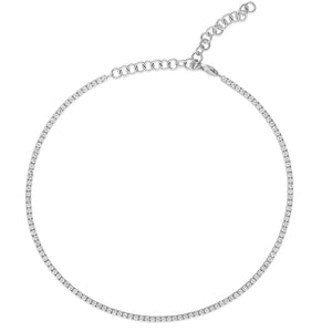 Adjustable Diamond Tennis Necklace