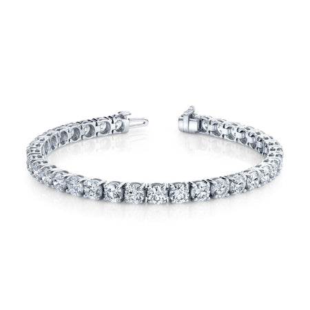 14k white gold classic diamond tennis bracelet 