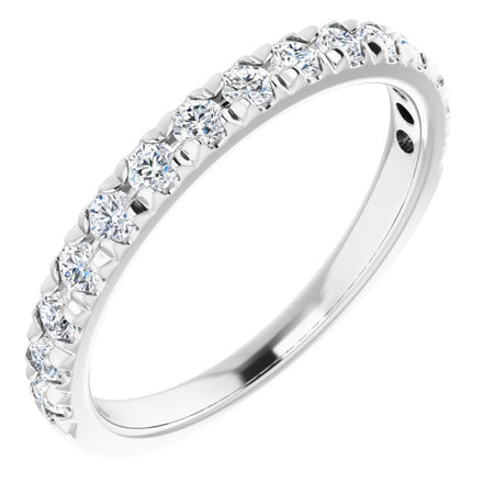 French Pavé Wedding Band in Platinum