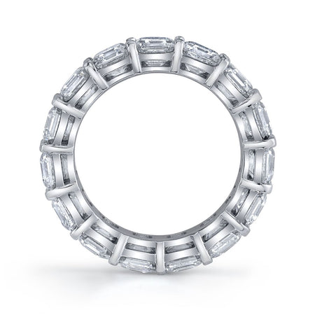 7.20 carat asscher cut diamond eternity ring band platinum