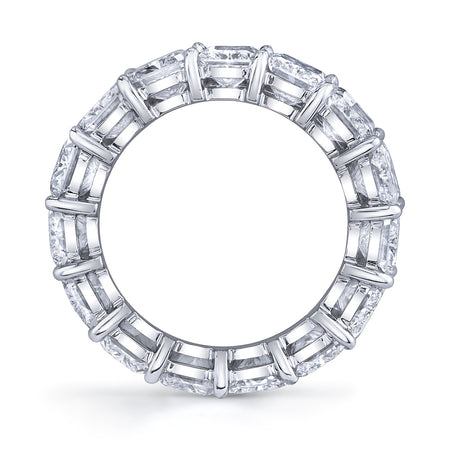 7.00 carat radiant cut diamond eternity ring band platinum
