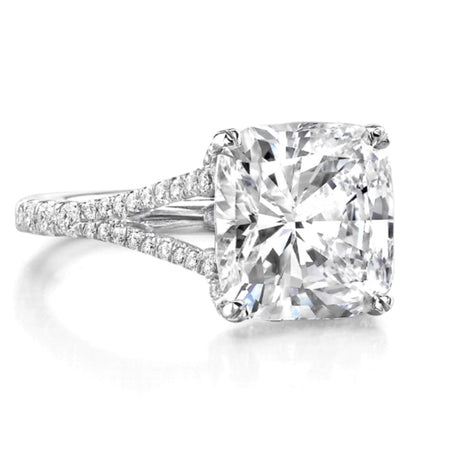 ava engagement ring split pave band cathedral setting cushion cut