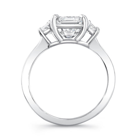 Diane classic band three stone setting engagement ring