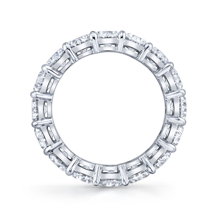3.70 carat oval diamond cut eternity ring band platinum