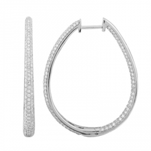 Load image into Gallery viewer, Micropave Diamond Hoops
