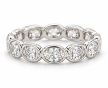 Load image into Gallery viewer, East West Oval Bezel Eternity Band
