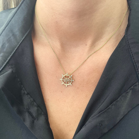 Diamond WIMOs Necklace in 14K