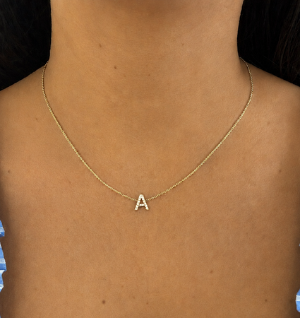 Pavé Initial Necklace