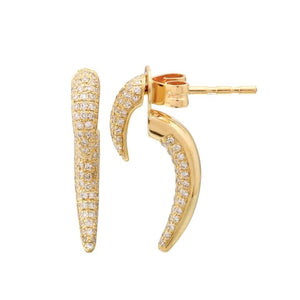 Diamond Horn Earrings