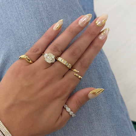 East West Oval Bezel Eternity Band