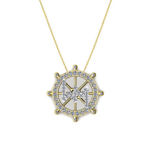 Diamond Pavé WIMOs Necklace in 14K