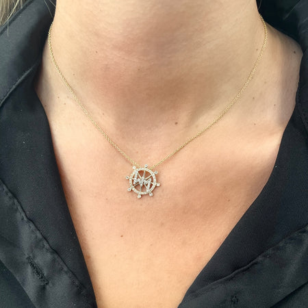Diamond Pavé WIMOs Necklace in 14K
