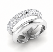 Load image into Gallery viewer, Gold and Pavé Dome Ring
