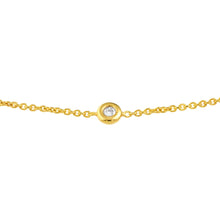 Load image into Gallery viewer, diamond bezel 14k gold bolo bracelet
