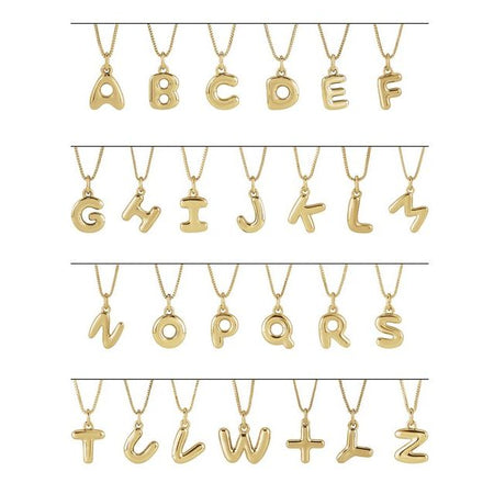 Bubble Initial Necklace