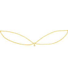 Load image into Gallery viewer, diamond bezel set 14k gold drape choker necklace
