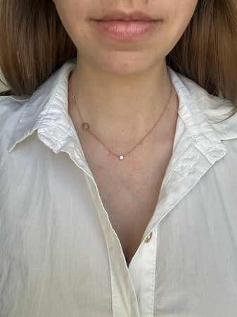 Initial Bezel Necklace