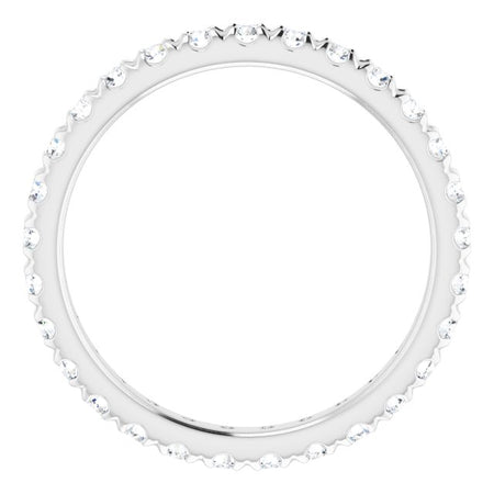 French Pavé Eternity Band in 14K