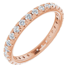 French Pavé Eternity Band in 14K