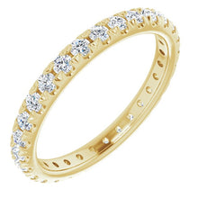 Load image into Gallery viewer, French Pavé Eternity Band in 18K
