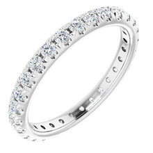 Load image into Gallery viewer, French Pavé Eternity Band in Platinum
