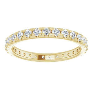 French Pavé Eternity Band in 14K