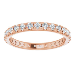 French Pavé Eternity Band in 18K
