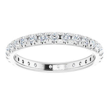Load image into Gallery viewer, French Pavé Eternity Band in Platinum
