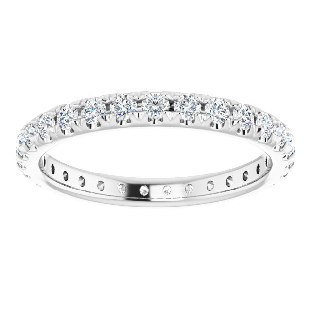 French Pavé Eternity Band in Platinum
