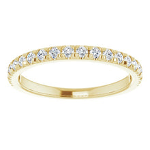 Load image into Gallery viewer, French Pavé Wedding Band in 14K Gold
