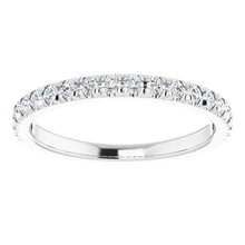 Load image into Gallery viewer, French Pavé Wedding Band in Platinum
