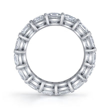 Load image into Gallery viewer, 7.20 carat asscher cut diamond eternity ring band platinum
