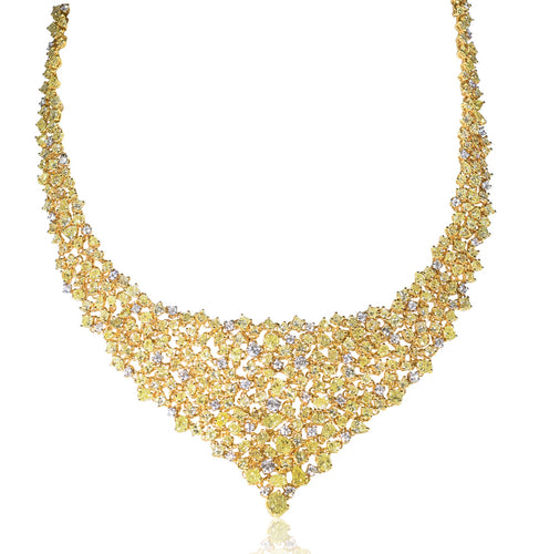 Rothschild fancy yellow diamond necklace