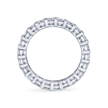 Load image into Gallery viewer, platinum 3.30 carat asscher cut diamond eternity ring band platinum
