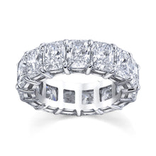 Load image into Gallery viewer, 7.00 carat radiant cut diamond eternity ring band platinum

