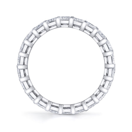 4.10 carat radiant cut diamond eternity ring band platinum