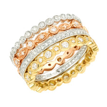 Load image into Gallery viewer, Milgrain Bezel Eternity Band in 18K Gold
