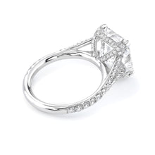 Load image into Gallery viewer, ava engagement ring split pave band cathedral setting cushion cut
