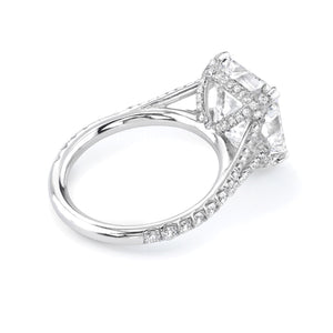 ava engagement ring split pave band cathedral setting cushion cut