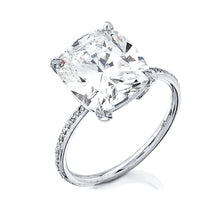 Load image into Gallery viewer, Bella pave diamond engagement ring cushion cut
