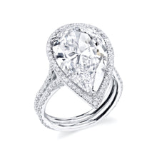 Load image into Gallery viewer, Blayre pave diamond band halo setting engagement ring
