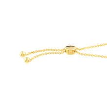 Load image into Gallery viewer, diamond bezel set 14k gold tennis bolo bracelet clasp
