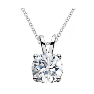 Rothschild Diamond 14k white gold floating solitaire diamond pendant