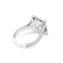 Load image into Gallery viewer, hailey split pave diamond double band halo cathedral setting
