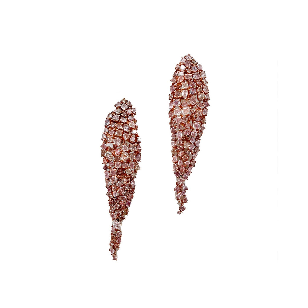 Fancy Pink Diamond Earrings