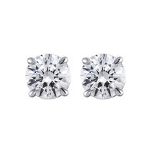 Load image into Gallery viewer, brilliant round diamond stud earrings white gold
