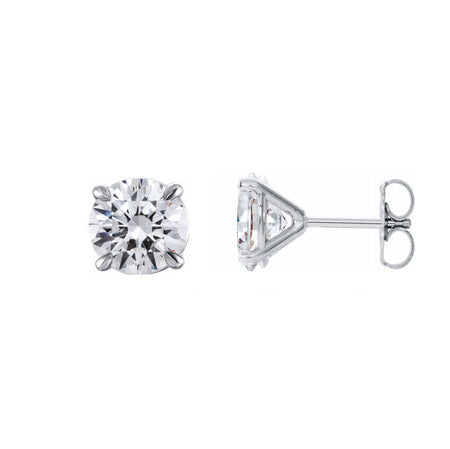 Rothschild Diamond stud earrings white gold side view