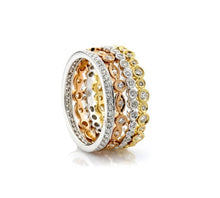 Load image into Gallery viewer, Milgrain Eternity Ring Stack
