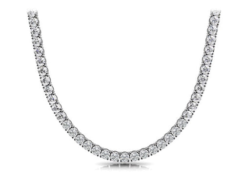 Rothschild Diamond 14k white gold diamond tennis necklace