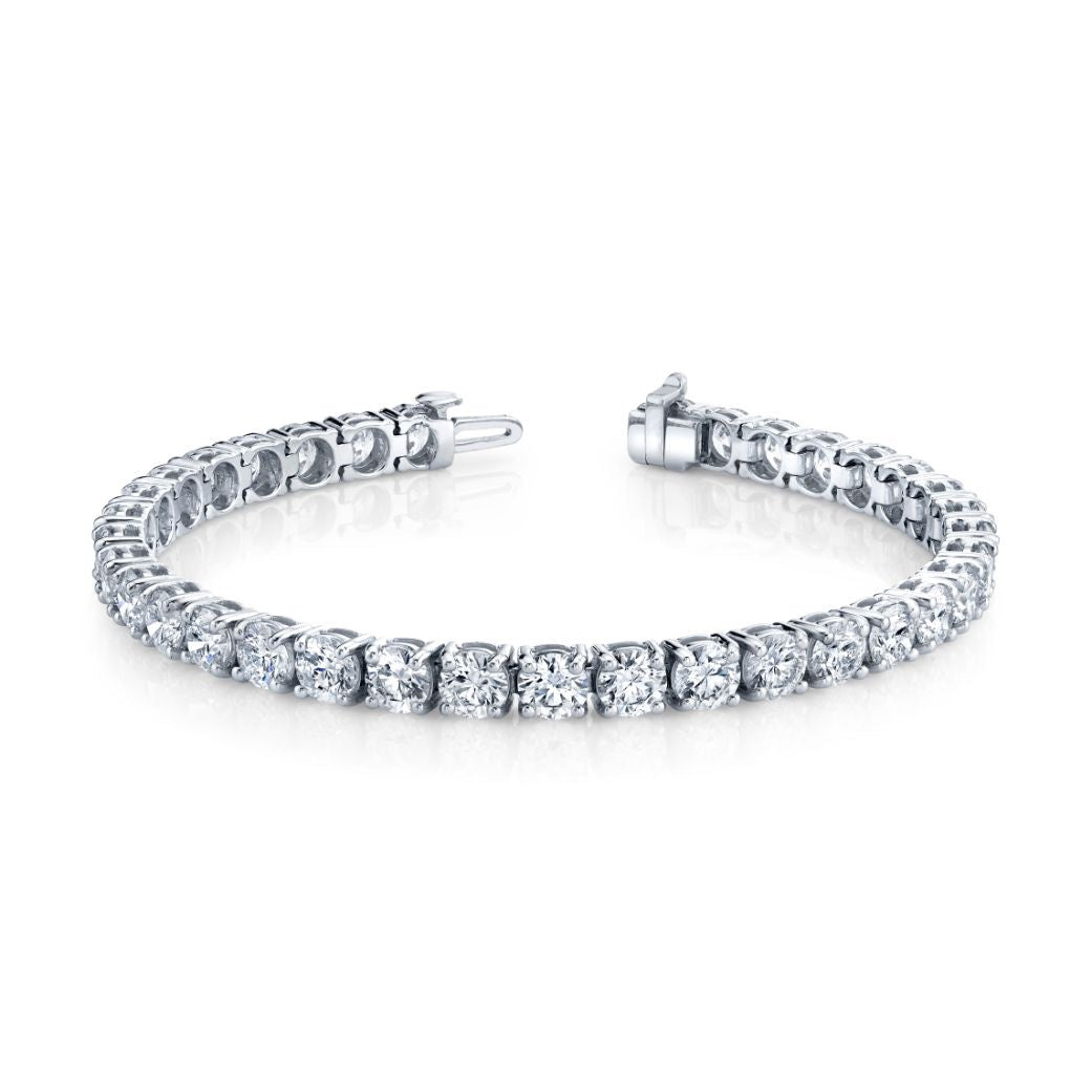 14k white gold classic diamond tennis bracelet